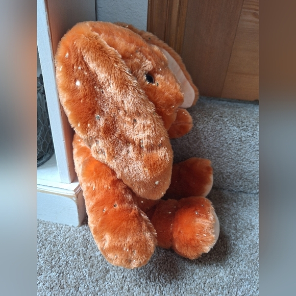 Build A Bear Pumpkin Spice Bunny Plush 2023 Tags Gold Flecks - Picture 3 of 8